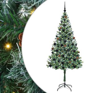 vidaXL Mākslīgā Ziemassvētku eglīte Zaļa 180 cm PVC un tērauds