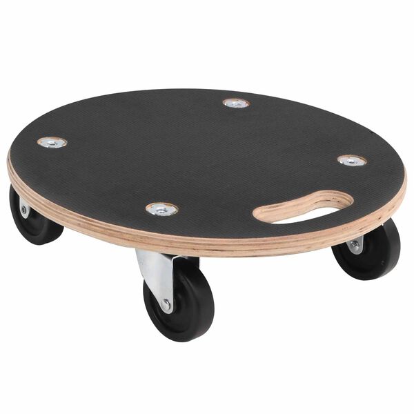 vidaXL Transporta ratiņ&scaron; 6 pcs Pelēka Saplāksnis