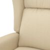 vidaXL atpūtas krēsls, paceļams, krēmkrāsas audums