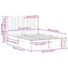 vidaXL gultas rāmis, priedes masīvkoks, 135x190 cm, divvietīgs