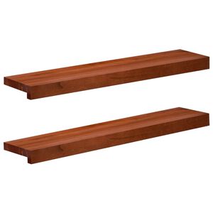 vidaXL Logu palodzes 2 gab. Brūna 80x 15 x 2 cm Cietais gobu koks