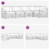 vidaXL Āra dīvānu komplekts ar spilvenu 5 pcs Dabīgs un gai&scaron;i pelēks