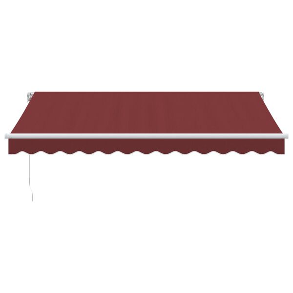 vidaXL manuāli izvelkama nojume, vīnsarkana, 350x250 cm
