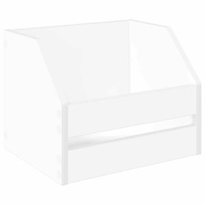 vidaXL Vinila albumu kaste Balts 38 x 30 x 29 cm Inženierijas koks
