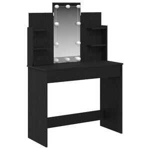 vidaXL Dressing galds Melns ozolkoks 96 x 39 x 142 cm