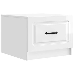 vidaXL Kafijas galdiņ&scaron; Spīdīgi balts 49 x 50 x 37 cm Inženierijas koks