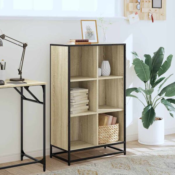 vidaXL grāmatu plaukts ozola krāsa 65,5x33x107,5 cm inženierijas koks