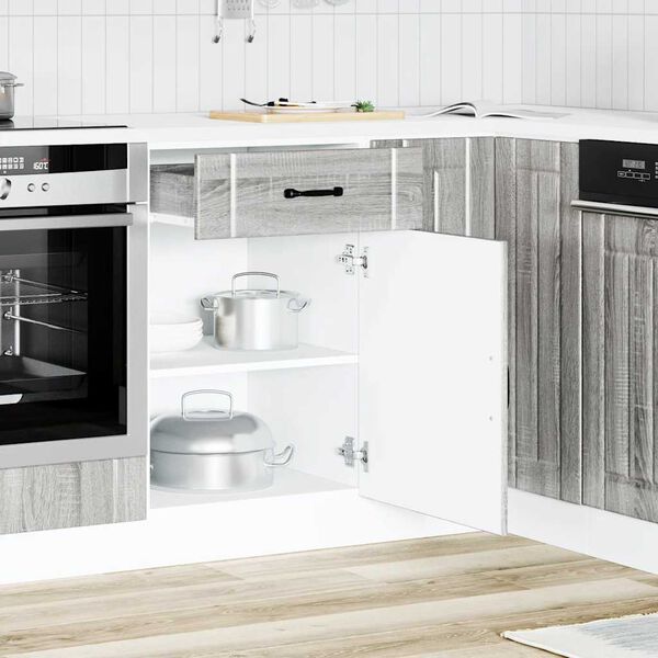 vidaXL virtuves apak&scaron;ējai skapītis, Lucca, pelēka ozolkoka krāsa