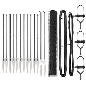 vidaXL Se&scaron;stūra žogs ar stabu 25 x 1,2 m PVC pārklāts tērauds Pelēka