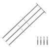 vidaXL Apsardzes restes logiem ar 3 &scaron;ķērsstieņiem 3 gab. 930-1740 mm