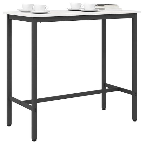 vidaXL galds Balts 100 x 50 x 91 cm Inženieru koks un tērauds