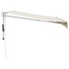 vidaXL izvelkama markīze, automātiska, krēmkrāsas, 3,5x2,5 m