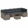 vidaXL Dārza dīvānu komplekts 8 gab. 7-Sēdvietu skaits Pelēka