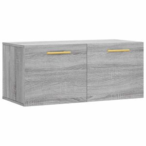 vidaXL sienas skapītis, pelēka ozola, 80x36,5x35 cm, inženierijas koks