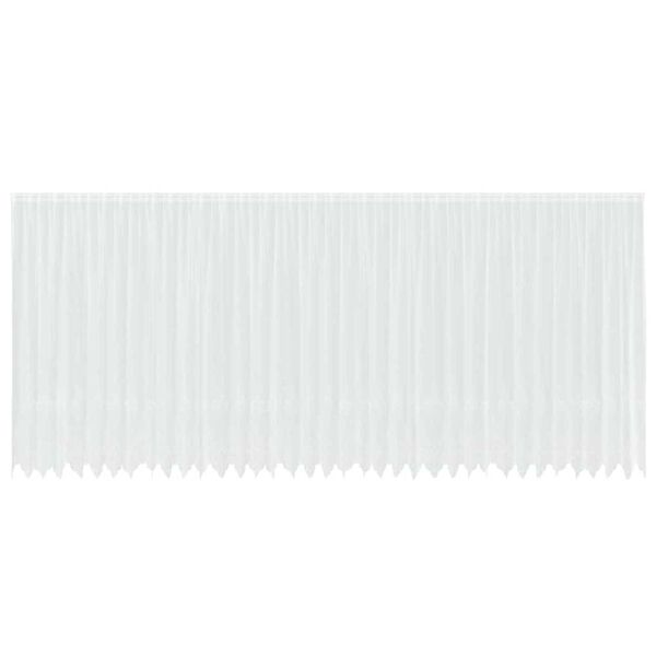 vidaXL Mežģīņu aizkars ar aizkariem Balts 240x900cm Poliesters