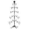 vidaXL dekoratīva Ziemassvētku eglīte, metāls, melna, 150 cm