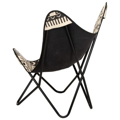 vidaXL tauriņa formas krēsls, apdrukāts audums