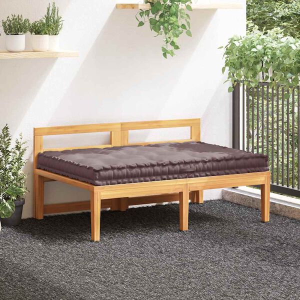 vidaXL pale&scaron;u dīvānu spilvens, pelēkbrūns, 120x80x10 cm, kokvilna