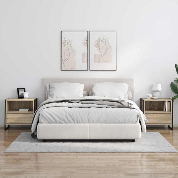 vidaXL Naktsgaldiņ&scaron; Sonoma 50 x 39,5 x 50 cm Inženierijas koks