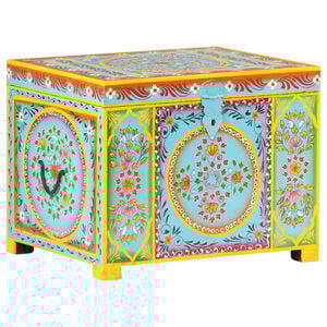 vidaXL uzglabāšanas kaste, krāsota ar rokām, 50x40x40 cm, mango koks