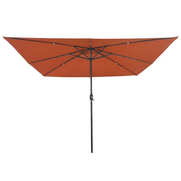 vidaXL Dārza parasols Sarkans un Melns 295 x 295 x 245 cm