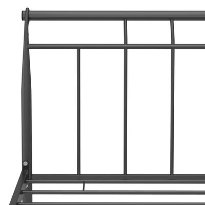vidaXL gultas rāmis, melns metāls, 100x200 cm