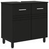vidaXL Vannas istabas mēbele Melns 60 x 35 x 60 cm Inženierijas koks