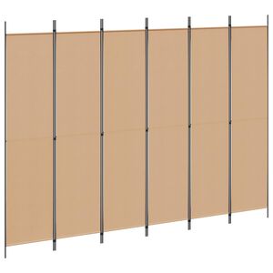 vidaXL 6-paneļu telpas dalītājs Bē&scaron;a 300 x 220 cm Audums