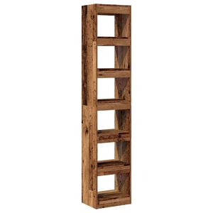 vidaXL grāmatu skapis/telpas dalītājs Old Wood 40x30x198 cm