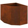 vidaXL Stūra stādītājs Rūsa 60 x 60 x 50 cm Novecināts tērauds