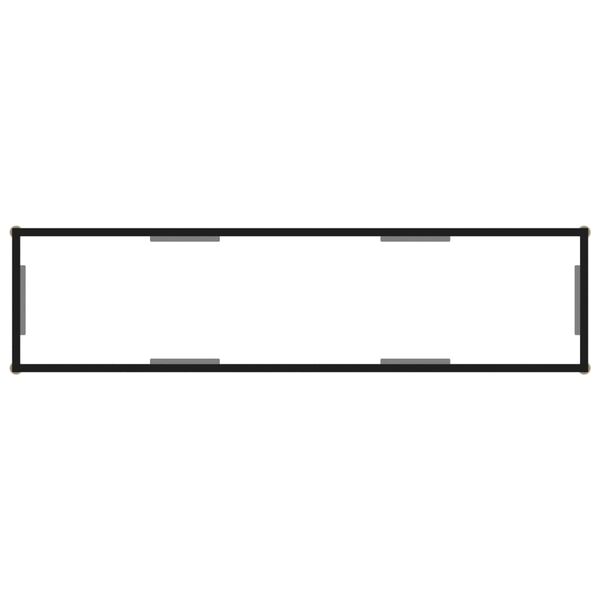 vidaXL konsoles galdiņ&scaron;, 140x35x75 cm, rūdīts stikls, caurspīdīgs