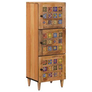 vidaXL Augstais skapītis Dabiska 40 x 33 x 110 cm Cieta mango koksne