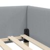 vidaXL Stūra gultas rāmis Gai&scaron;i pelēks 80 x 200 cm audums
