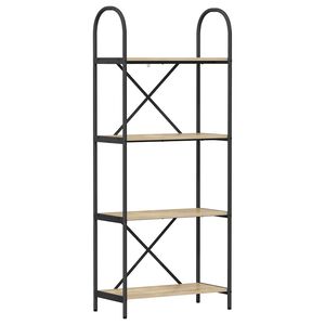 vidaXL Grāmatu plaukts 4 līmeņi 60 x 30 x 146 cm Inženierijas koks