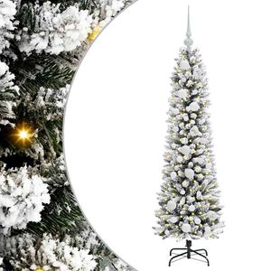 vidaXL Mākslīgā Ziemassvētku eglīte su 150 LED ar statīvu Balts 120 cm