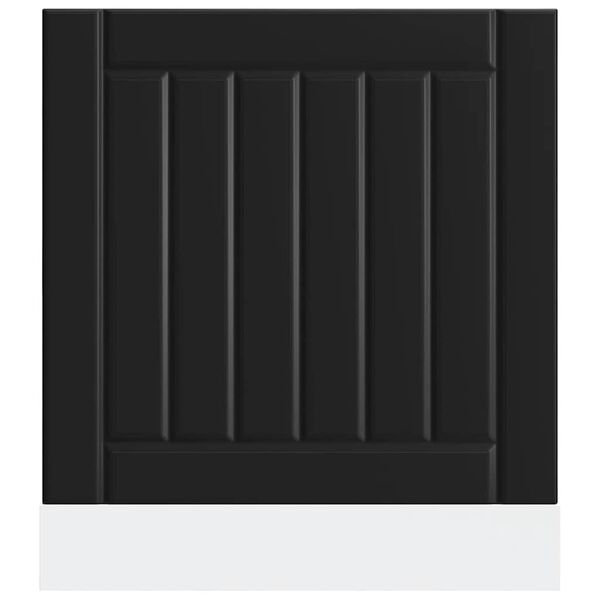 vidaXL trauku mazgājamās mašīnas panelis "Lucca" Black Engineered Wood