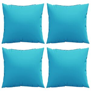 vidaXL Izkaisītie spilveni Vienkrāsains 4 pcs Tirkīzzila 50 x 50 cm