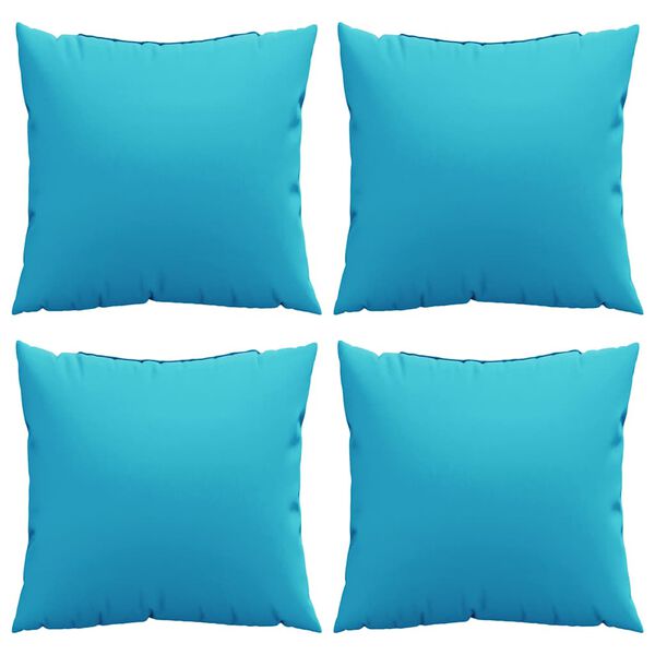 vidaXL Izkaisītie spilveni Vienkrāsains 4 pcs Tirkīzzila 50 x 50 cm