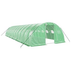 vidaXL siltumnīca ar tērauda rāmi, zaļa, 48 m&sup2;, 12x4x2 m