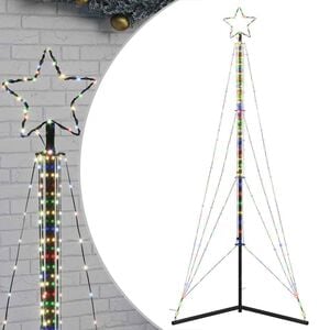 vidaXL LED Ziemassvētku eglīte 483 LED Krāsains 240 cm
