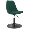 vidaXL grozāmi virtuves krēsli, 6 gab., tum&scaron;i zaļ&scaron; samts