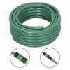 vidaXL dārza &scaron;ļūtene ar savienojumiem, zaļa, 0,5", 30 m, PVC