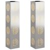 vidaXL Saules LED ceļa gaisma 2 pcs Sudraba Nerūsējo&scaron;s tērauds