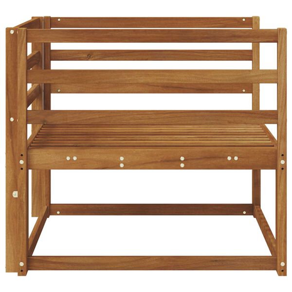 vidaXL Āra vidējā dīvāns Cietā akācijas koks Dabiska