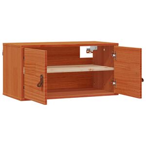vidaXL Sienas skapis Vaks brūns 60 x 30 x 30 cm Ciets priedes koks