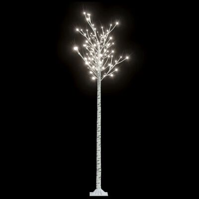 vidaXL Ziemassvētku koks, 200 LED, vēsi balta gaisma, 2,2 m