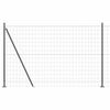 vidaXL Žogs ar stabu Pelēka 1,4 x 10 m Tērauds un PVC