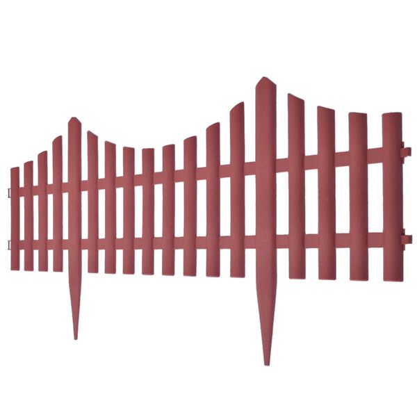 vidaXL zāliena sadalītāji, 17 gab., 10 m, brūni