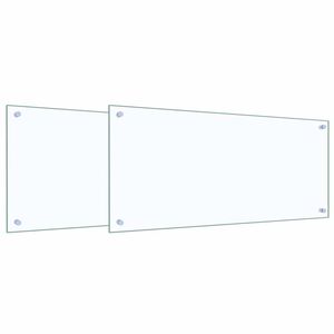 vidaXL Virtuves aizsargpaneļi 2 gab. Caurspīdīgs 90 x 40 cm