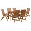 vidaXL 7-Piece Garden Dining Set Dabiska Cietā akācijas koks